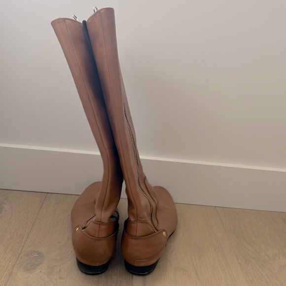 Clarks riding boots with gold detail. - Picture 3 of 6